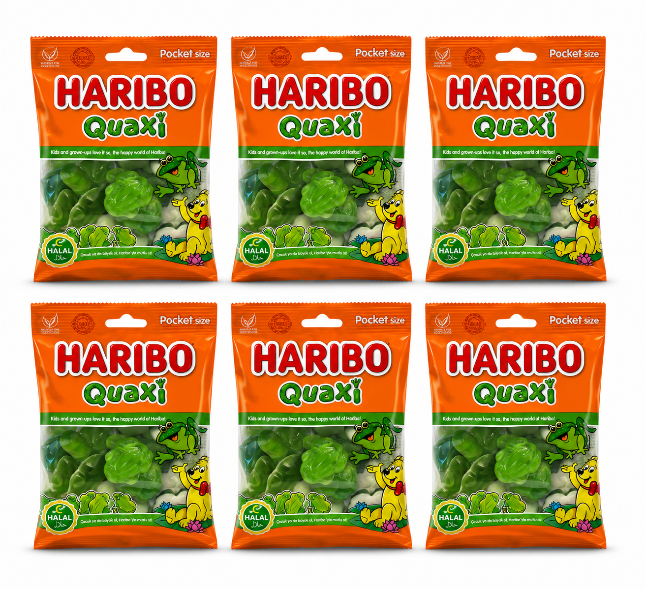 Haribo Frösche Halal – 9 Beutel à 100 g halal Frosch-Fruchtgummi Großpackung
