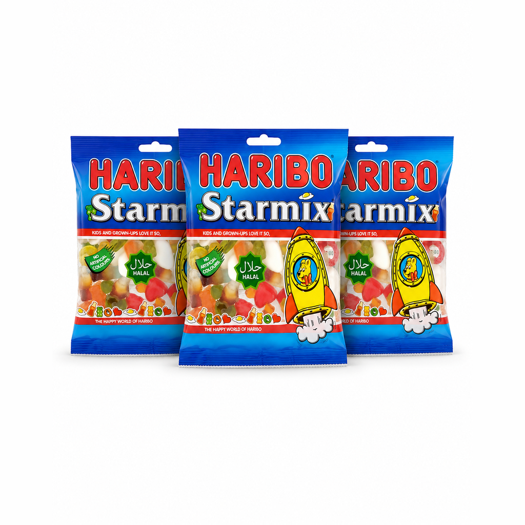 Haribo Starmix (Halal) – 3 Pocket-Size Beutel