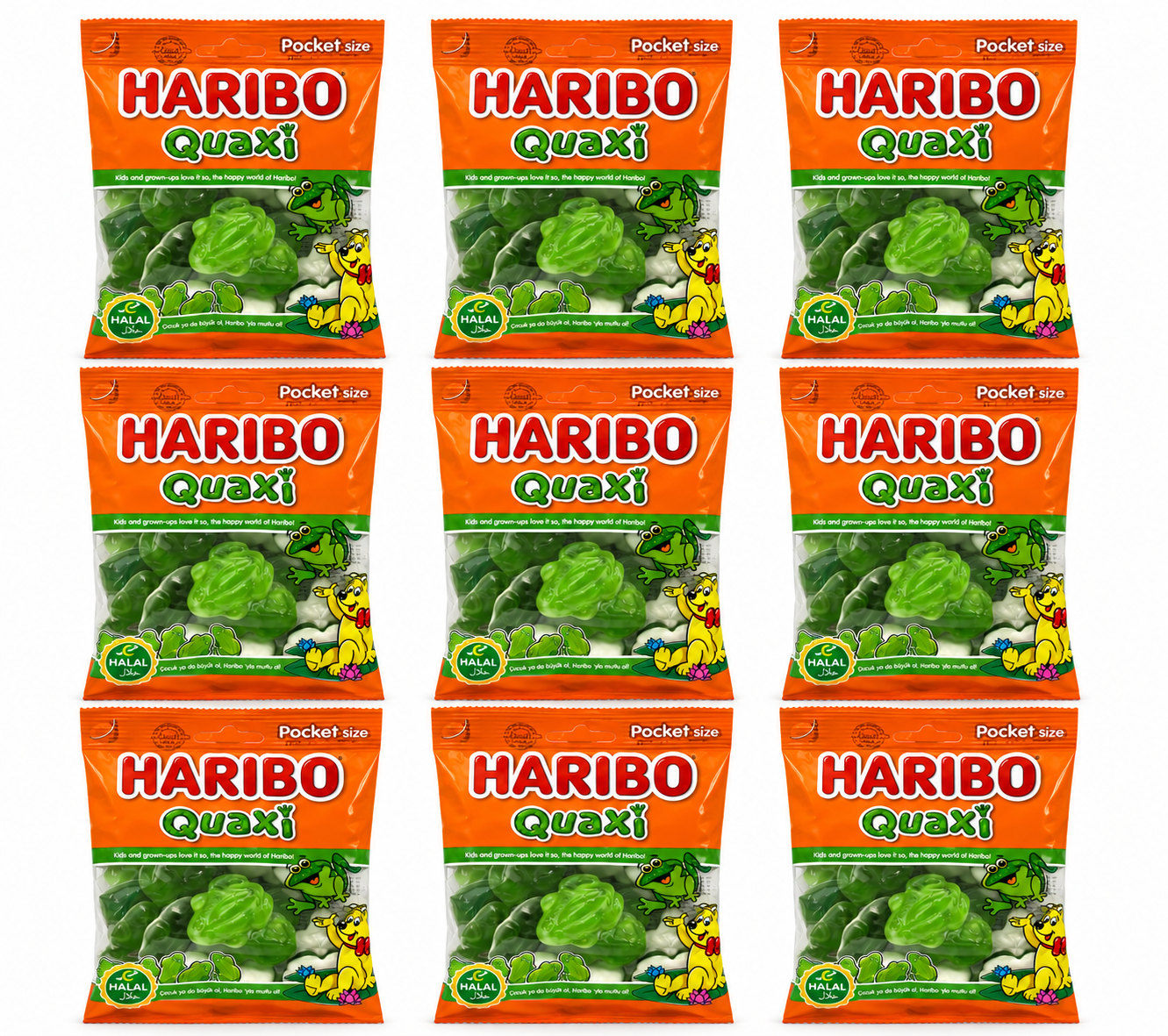 Haribo Frösche Halal – 6 Beutel à 100 g halal Frosch-Fruchtgummi Vorratspack